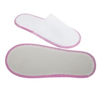 SKBD022 Manufacture hotel room slippers style Custom-made plush hotel slippers style Custom hotel Disposable slippers style Hotel Slipper Center back view